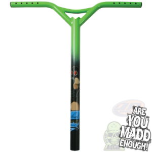 MGP Lethal OS Bat Wing scooter bars - Lime 202-556