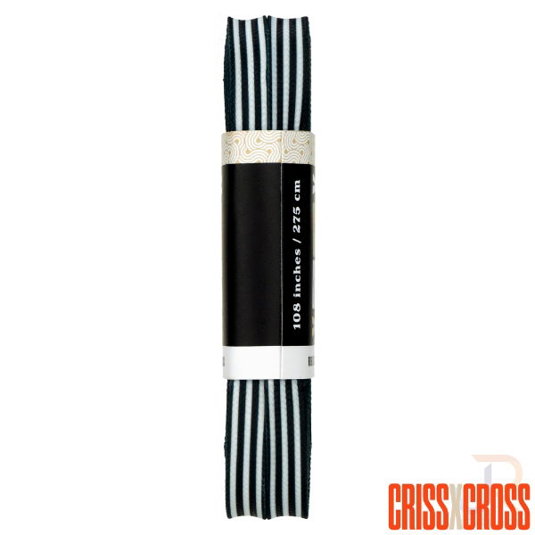 CRISS CROSS X DERBY LACES - OFFICIAL - BLK/WHT - 108"