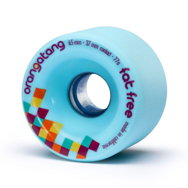 ORANGATANG "FAT FREE" inc JEHU V2 BEARINGS - BLUE 65mm 77a (Set 4)