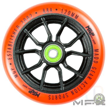 MFX SYNDICATE AR 120mm Wheels - Black Orange - Face - MGP207-076