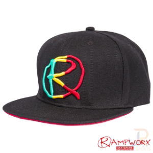 Rampworx SnapBacks LE97_8 - Bk Rasta BK - Angled - RXSBRW46