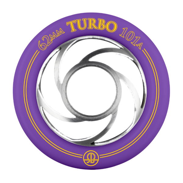 ROLLERBONES - TURBO ALU HUB WHEEL PURPLE (8) - 62mm/101a