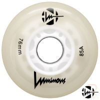 LUMINOUS LED INLINE WHEEL - WHITE GLOW - 76mm/85a (UNIT)