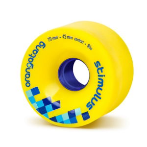ORANGATANG "STIMULUS" inc JEHU V2 BEARINGS - YELLOW 70mm 86a (Set 4)