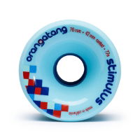 ORANGATANG "STIMULUS" inc JEHU V2 BEARINGS - BLUE 70mm 77a (Set 4)