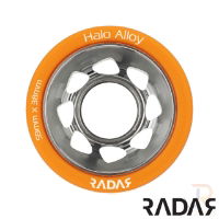 RADAR WHEELS (4) - HALO ALLOY - ORANGE - 59 x 38mm/99a
