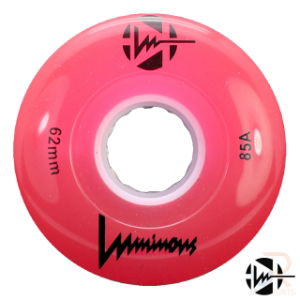 Luminous Quad Wheels - Red 62mm 85a - Face - LUWLQLU6285RE