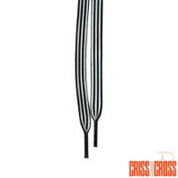 CRISS CROSS X DERBY LACES - OFFICIAL - BLK/WHT - 108"