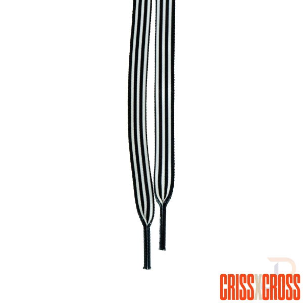 CRISS CROSS X DERBY LACES - OFFICIAL - BLK/WHT - 108"