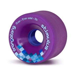 ORANGATANG "STIMULUS" inc JEHU V2 BEARINGS - PURPLE 70mm 83a (Set 4)