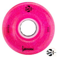 LUMINOUS LED QUAD WHEEL - PINK GLITTER - 65x37mm/85a (Unit)