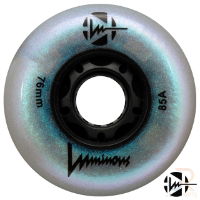 LUMINOUS LED INLINE WHEEL - BLACK PEARL - 76mm/85a (UNIT)