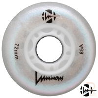 LUMINOUS - LED INLINE WHEEL - WHITE GLITTER - 72mm/85a (UNIT)