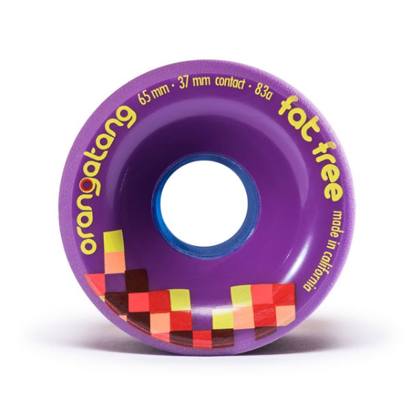 ORANGATANG "FAT FREE" inc JEHU V2 BEARINGS - PURPLE 65mm 83a (Set 4)