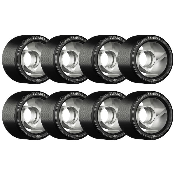 ROLLERBONES - TURBO ALU HUB WHEEL BLACK (8) - 62mm/101a
