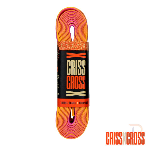CRISS CROSS X DERBY LACES - DUO - PINK/YELLOW - 108"