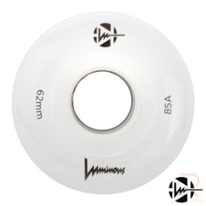 LUMINOUS LED QUAD WHEEL - SLIM HUB - WHITE - 62mm/85a (Unit)
