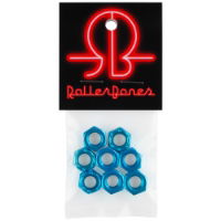 ROLLERBONES AXLE NUTS - 8mm - TURQUOISE (Pack 8)