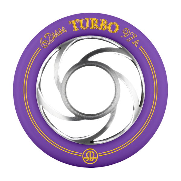 ROLLERBONES - TURBO ALU HUB WHEEL PURPLE (8) - 62mm/97a