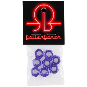 ROLLERBONES AXLE NUTS - 8mm - PURPLE (Pack 8)