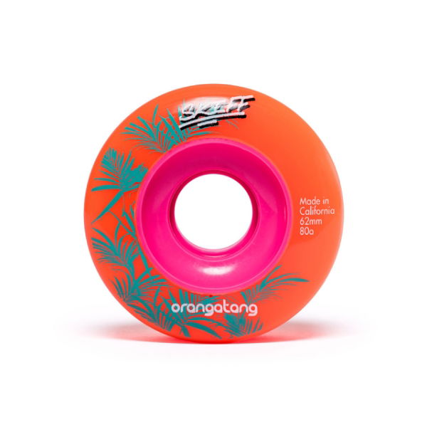 ORANGATANG "SKIFF" inc JEHU V2 BEARINGS - SLASHER ORANGE 62mm 80a (Set 4)