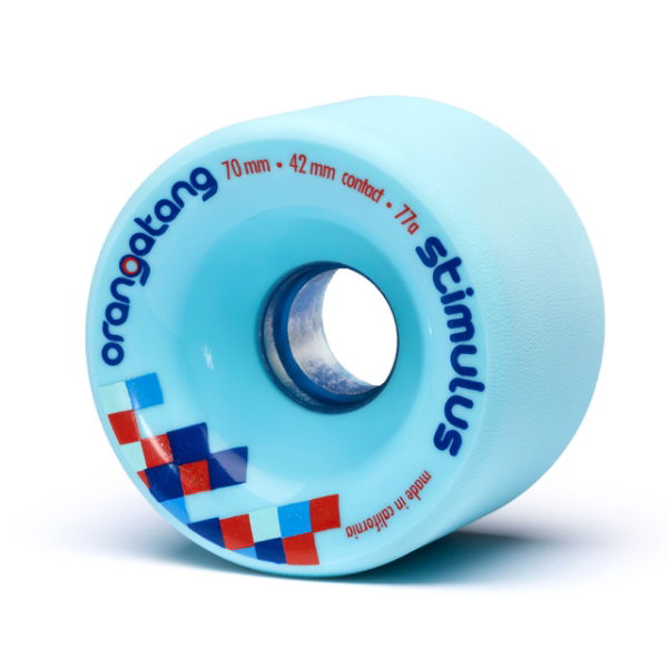ORANGATANG "STIMULUS" inc JEHU V2 BEARINGS - BLUE 70mm 77a (Set 4)