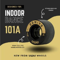 RADAR WHEELS (4) - DOMINO- BLACK/GOLD - 50 x 31mm/101A