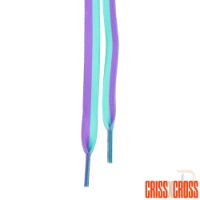 CRISS CROSS X DERBY LACES - DUO - TEAL/VIOLET - 90"