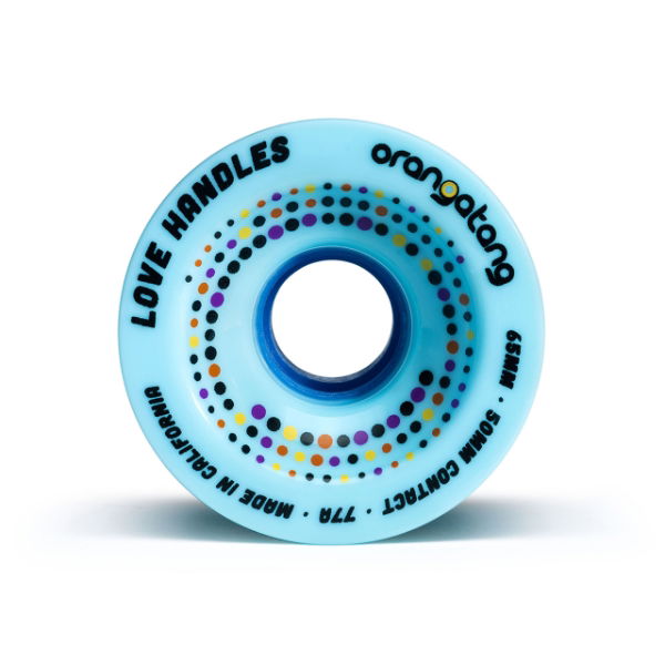 ORANGATANG "LOVE HANDLES" inc JEHU V2 BEARINGS - BLUE 65mm 77a (Set 4)
