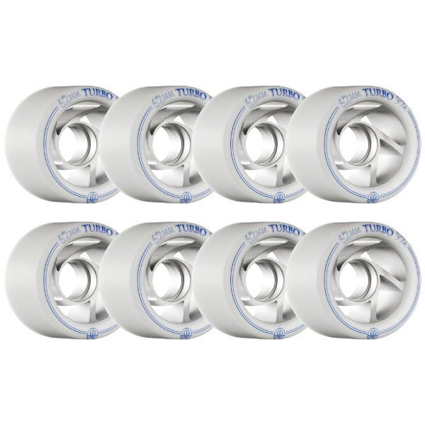 ROLLERBONES - TURBO ALU HUB WHEEL WHITE (8) - 62mm/97a