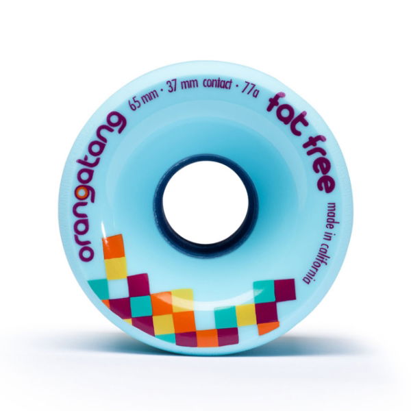 ORANGATANG "FAT FREE" inc JEHU V2 BEARINGS - BLUE 65mm 77a (Set 4)