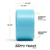 ORANGATANG "BEE'S KNEES" inc JEHU V2 BEARINGS - BLUE 90mm 77a (Set 4)