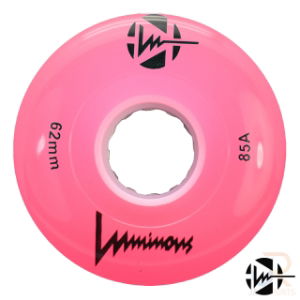 Luminous Quad Wheels - Pink 62mm 85a - Face - LUWLQLU6285PK