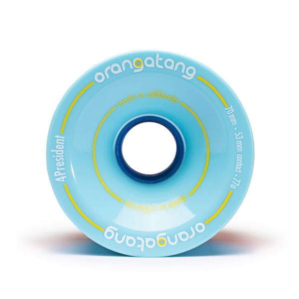 ORANGATANG "4PRESIDENT" inc JEHU V2 BEARINGS - BLUE 70mm 77a (Set 4)