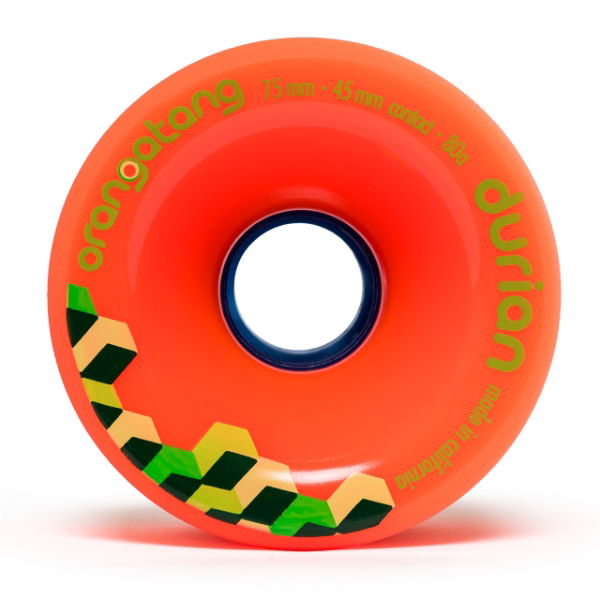 ORANGATANG "DURIAN" inc JEHU V2 BEARINGS - ORANGE 75mm 80a (Set 4)