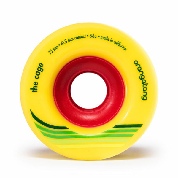 ORANGATANG "CAGE" inc JEHU V2 BEARINGS - YELLOW 73mm 86a (Set 4)