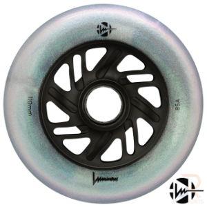 LUMINOUS LED INLINE WHEEL - BLACK PEARL - 110mm/85a (Unit)