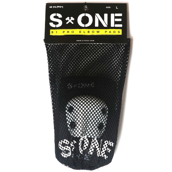 S1 PRO ELBOW PADS - BLACK/BLACK - LARGE