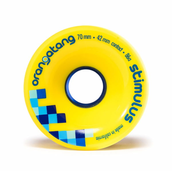 ORANGATANG "STIMULUS" inc JEHU V2 BEARINGS - YELLOW 70mm 86a (Set 4)