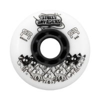 FR STREET INVADERS WHEEL - ROUND PROFILE - WHITE - 84mm/84a (Unit)