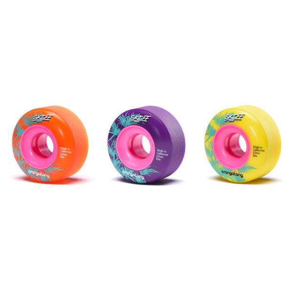 ORANGATANG "SKIFF" inc JEHU V2 BEARINGS - SLASHER PURPLE 62mm 83a (Set 4)
