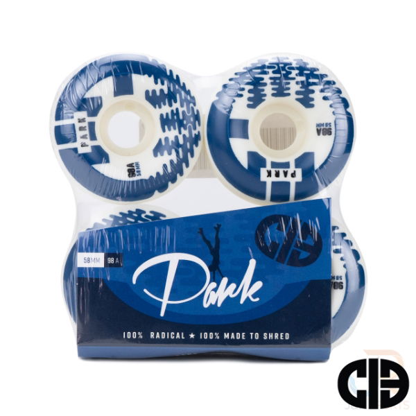 CIB PARK WHEELS (4) - BLUE/WHITE - 58mm/98a