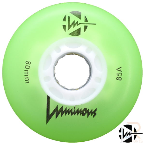 Luminous Wheels - Green 80mm 85a - Face - LUWLLU8085GN