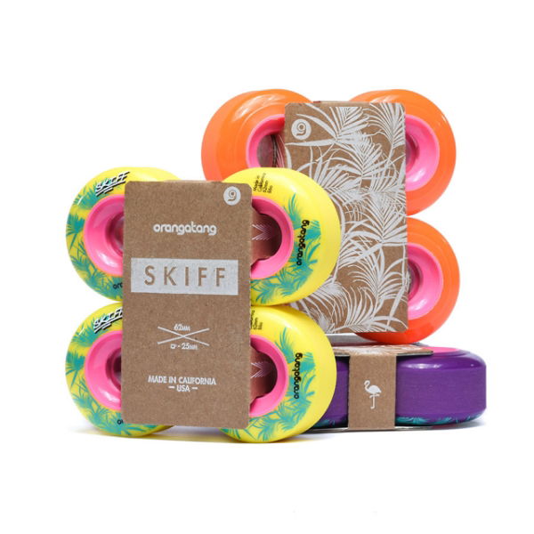 ORANGATANG "SKIFF" inc JEHU V2 BEARINGS - SLASHER ORANGE 62mm 80a (Set 4)