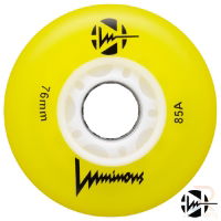 LUMINOUS LED INLINE WHEEL - YELLOW - 76mm/85a (UNIT)
