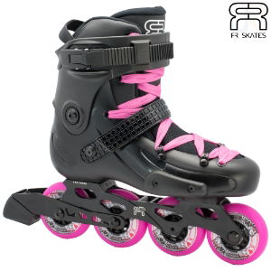 FR Skates - FR W 80 - Black Pink - Angled - FRSKFRW80