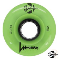 Luminous Quad Wheels - Green Glow 62 85 - Face - LUWLQLU6285GNGW